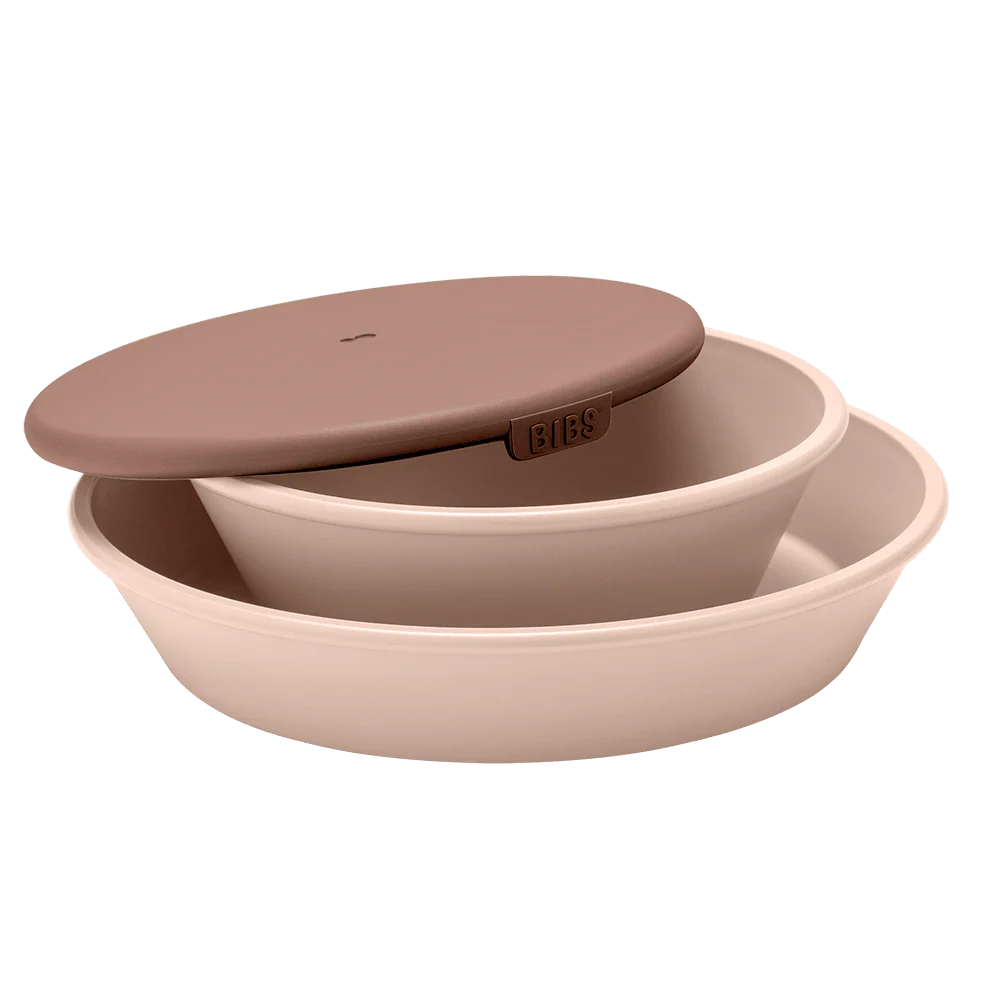 Bibs Set piatto per la pappa Piatto+Ciotola con coperchio