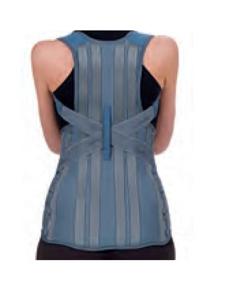 5037 CAMP 50 Corsetto semirigido dorsolombare con spallacci 4 rinforzi paravertebrali