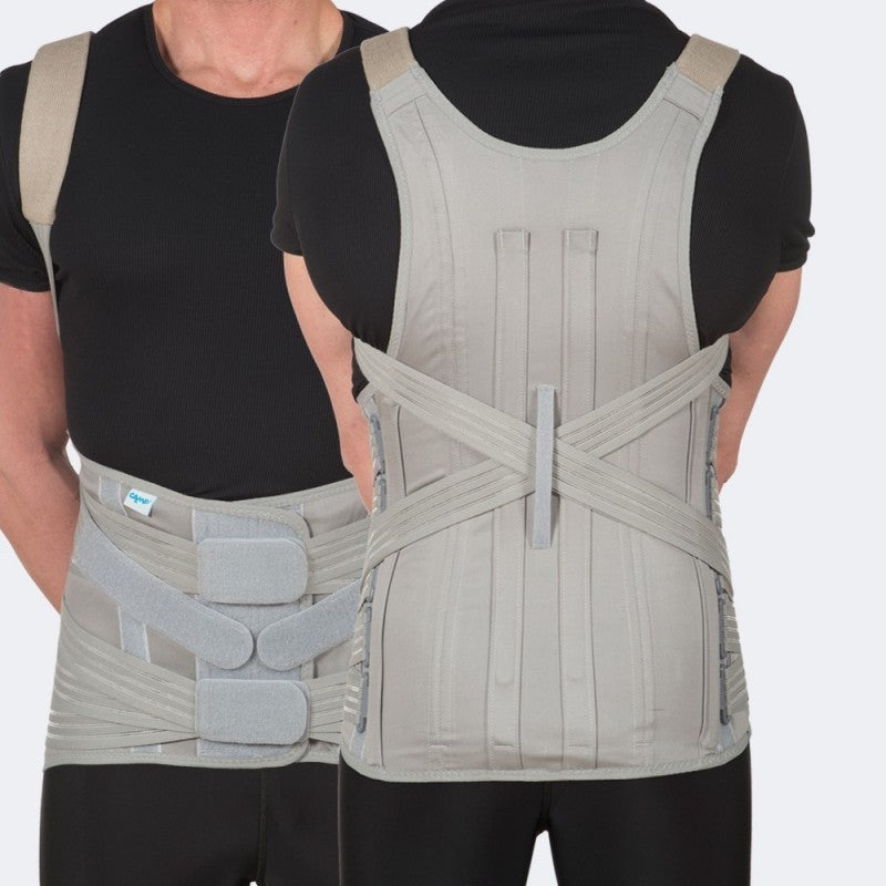 Camp 535 Camp One Corsetto semirigido lombosacrale alto con spallacci 4 rinforzi paravertebrali e 4 tiranti pelvici