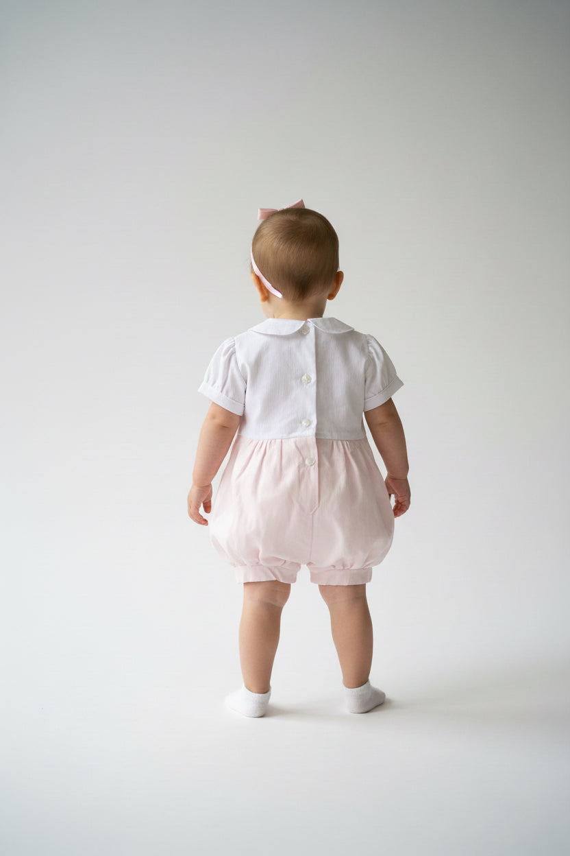 Pagliaccetto Neonata Rosa Birillini  con Shorts e Camicetta