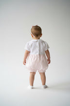 Pagliaccetto Neonata Rosa Birillini  con Shorts e Camicetta