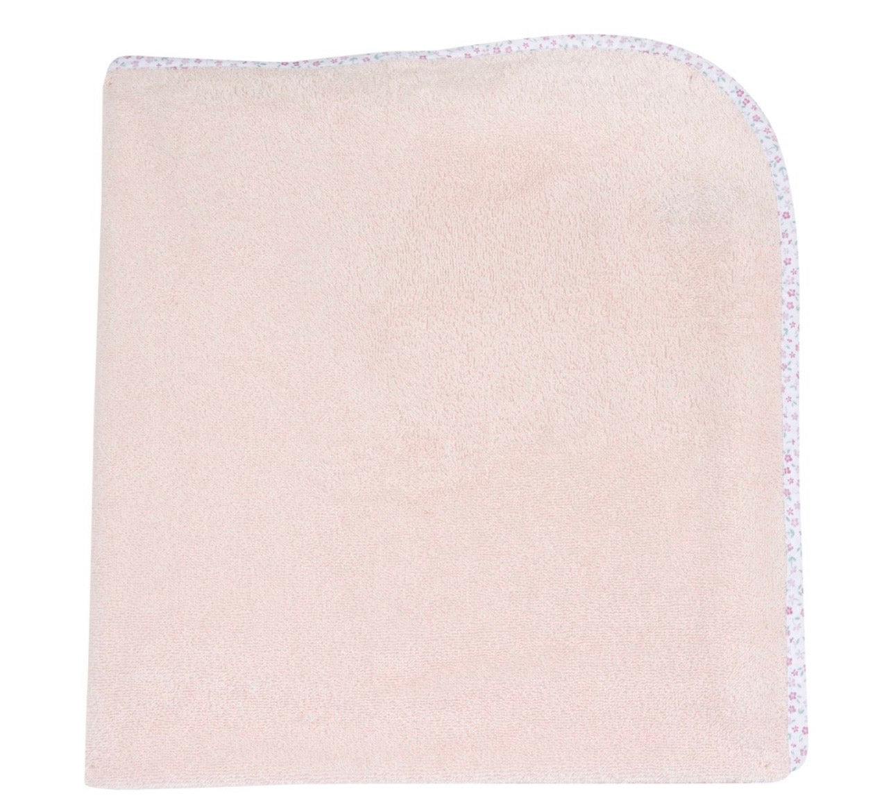 Chicco Quadrato Neonata con Cappuccio - Ricamo Coniglietti Rosa