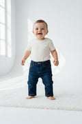 Chicco Jeans Bambino Blu Navy con Ricamo Just Hugs