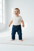 Chicco Jeans Bambino Blu Navy con Ricamo Just Hugs