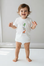 Chicco T-Shirt bambino Dinosauri - Bianca con Stampa Colorata