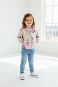 Chicco Giacca Bambina con Fiori Panna Rosa Fucsia