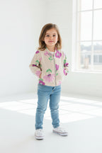 Chicco Giacca Bambina con Fiori Panna Rosa Fucsia