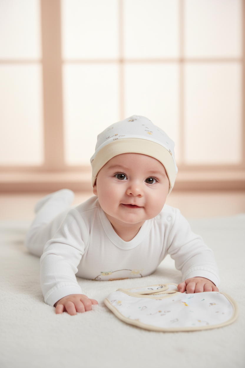 Chicco Tutina Neonato con Cappellino e Bavaglino Set 3 Pezzi in Cotone