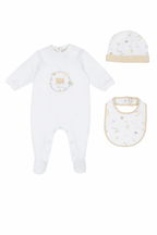 Chicco Tutina Neonato con Cappellino e Bavaglino Set 3 Pezzi in Cotone