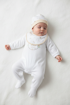 Chicco Tutina Neonato con Cappellino e Bavaglino Set 3 Pezzi in Cotone