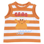Chicco Shirt Crab a rigo arancione