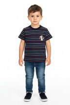 Chicco T-Shirt bambino a Righe Blu Navy