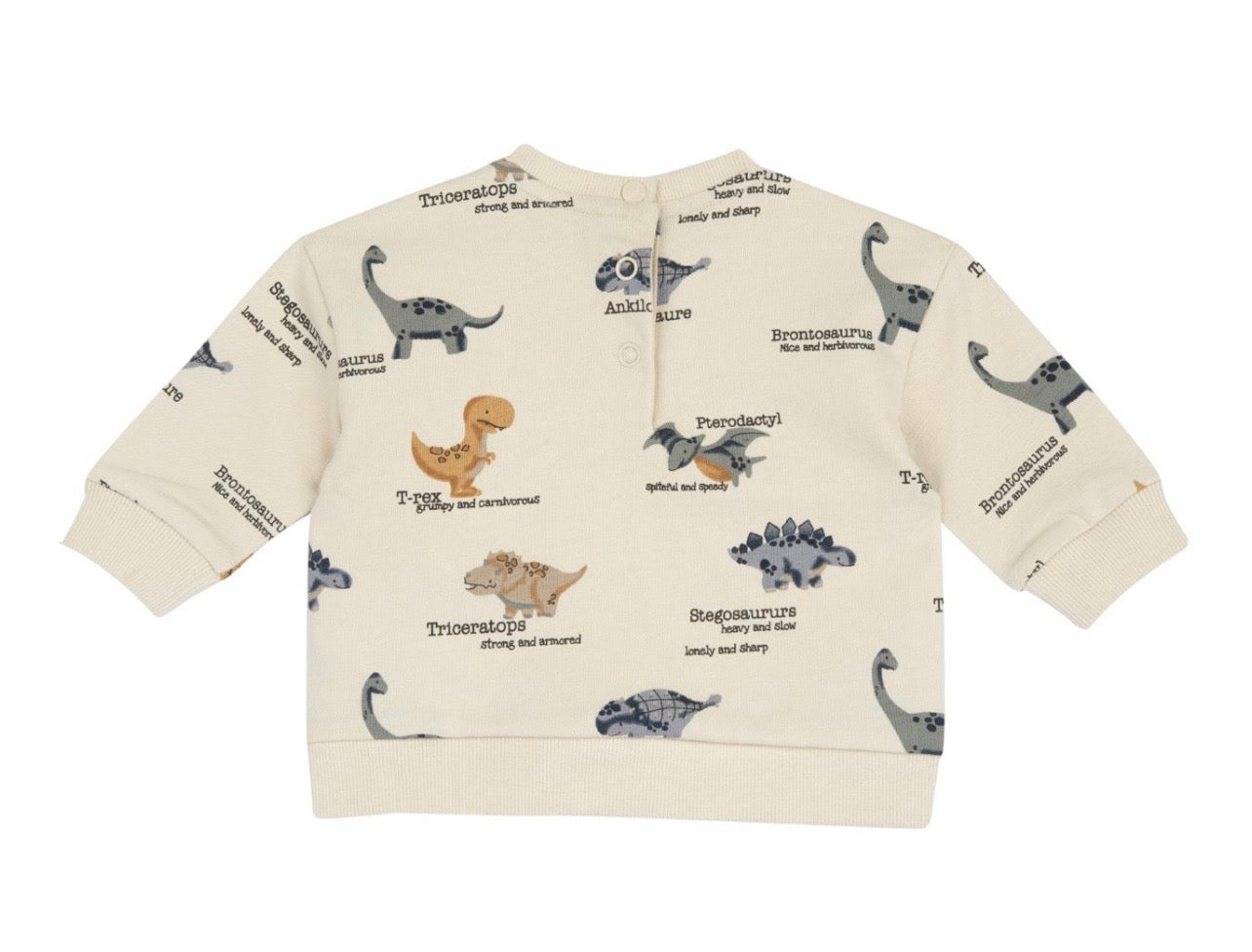 Chicco Felpa Bambino con Dinosauri in Cotone Morbido con Bottoni