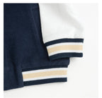 Giacca Bomber Neonato Blu Navy con Maniche Bianche