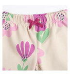 Pantaloni Chicco Neonata con Stampa Fiori Panna Rosa Fucsia