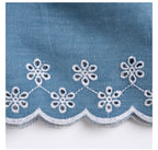Chicco Vestina Bambina Jeans Azzurro con Ricami Floreali
