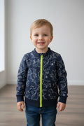 Chicco completo bambino Felpa e Pantalone Dinosauri Blu Navy