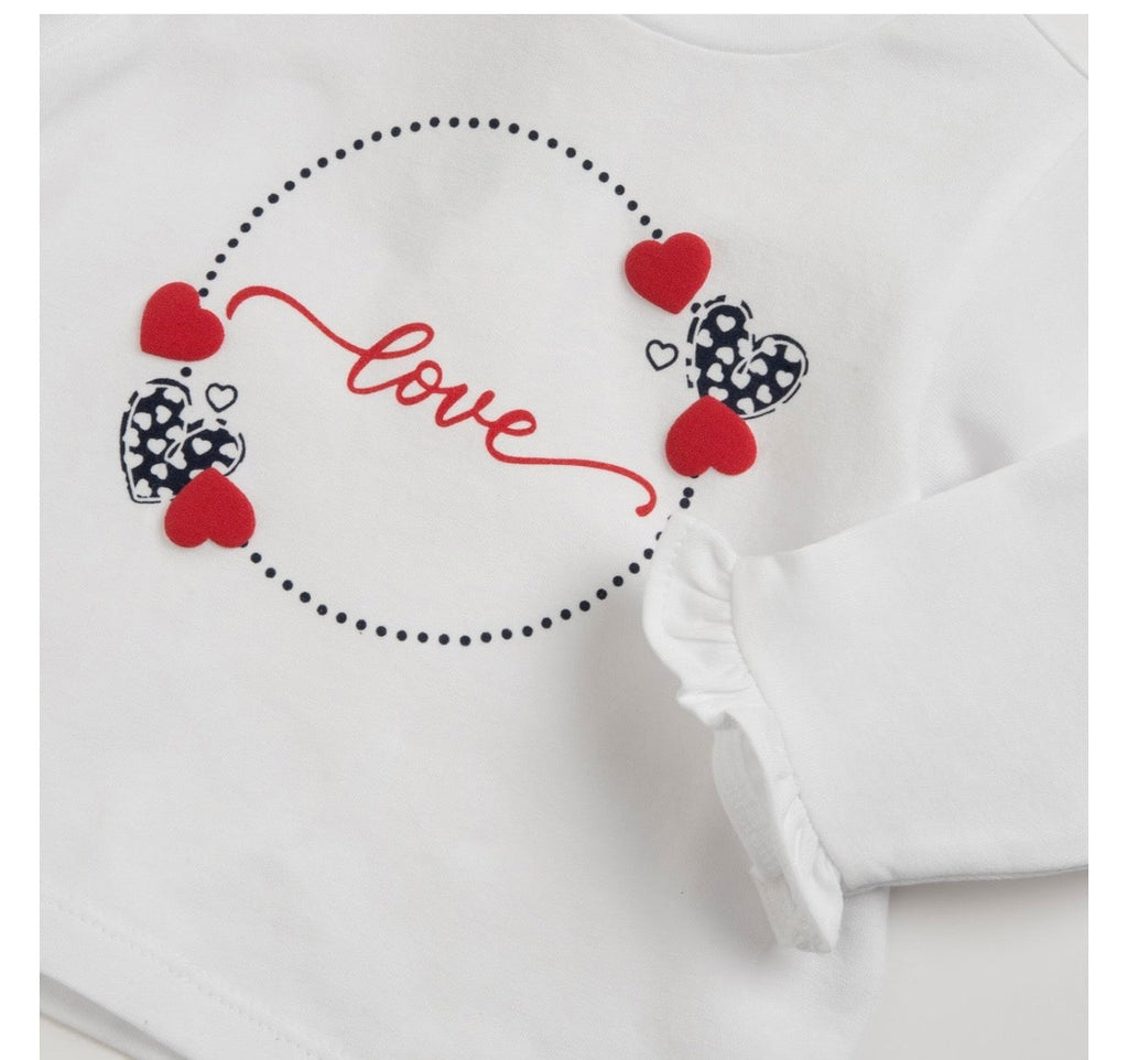 Chicco Maglietta Neonata Love con Cuori e Volant