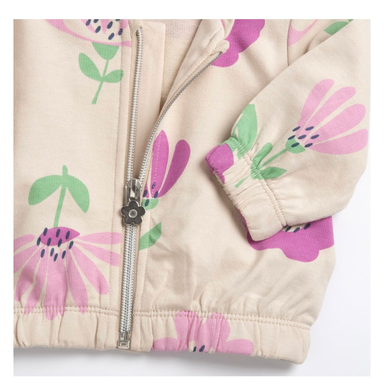 Chicco Giacca Bambina con Fiori Panna Rosa Fucsia