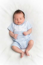 Pagliaccetto Neonato Azzurro Les Jolies Elegante Manica Corta