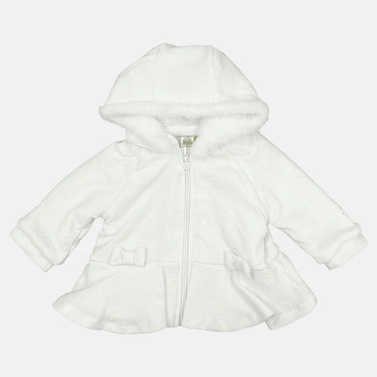 Luglio Cappottino Pelliccia Bianco Neonato