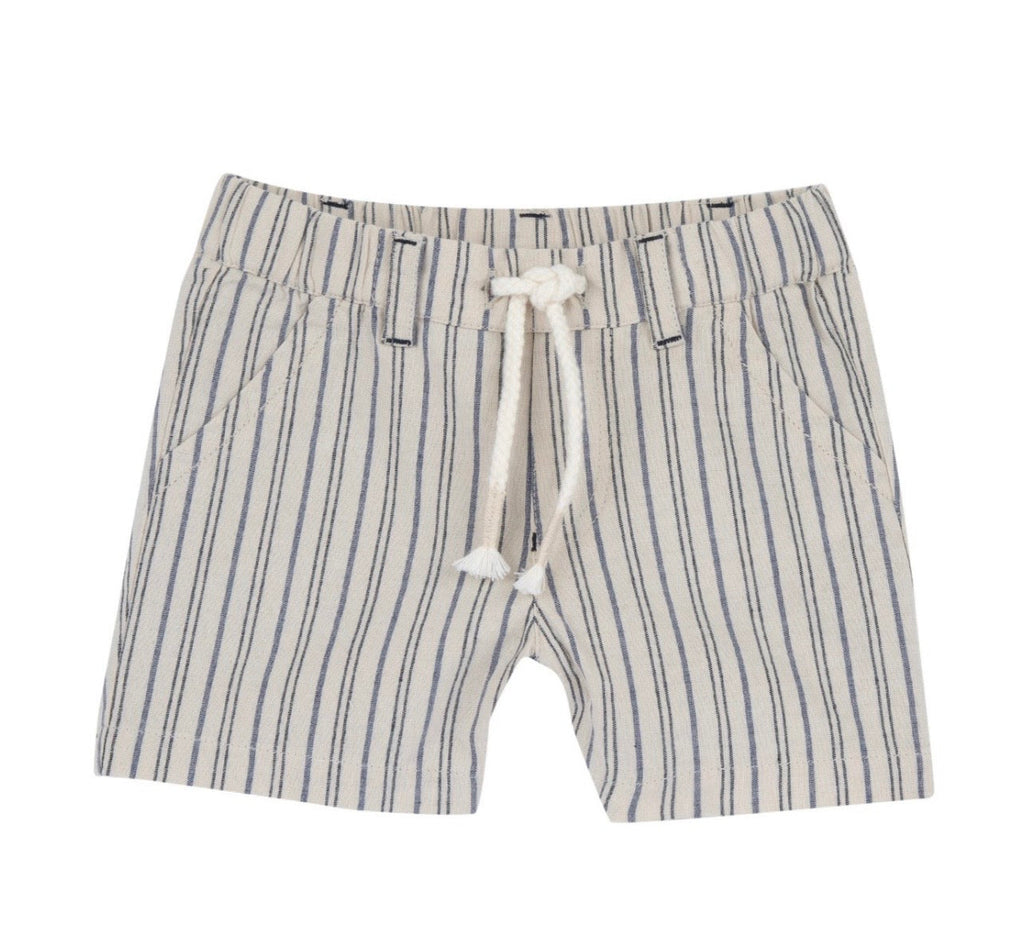 Chicco Completo Polo e Bermuda Bambino Bianco con Righe Blu
