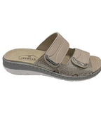 Itersan pantofola Ortopedica Donna Doppio Velcro regolabile Beige