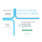 Gibaud cintura toracica regolabile 3 bande