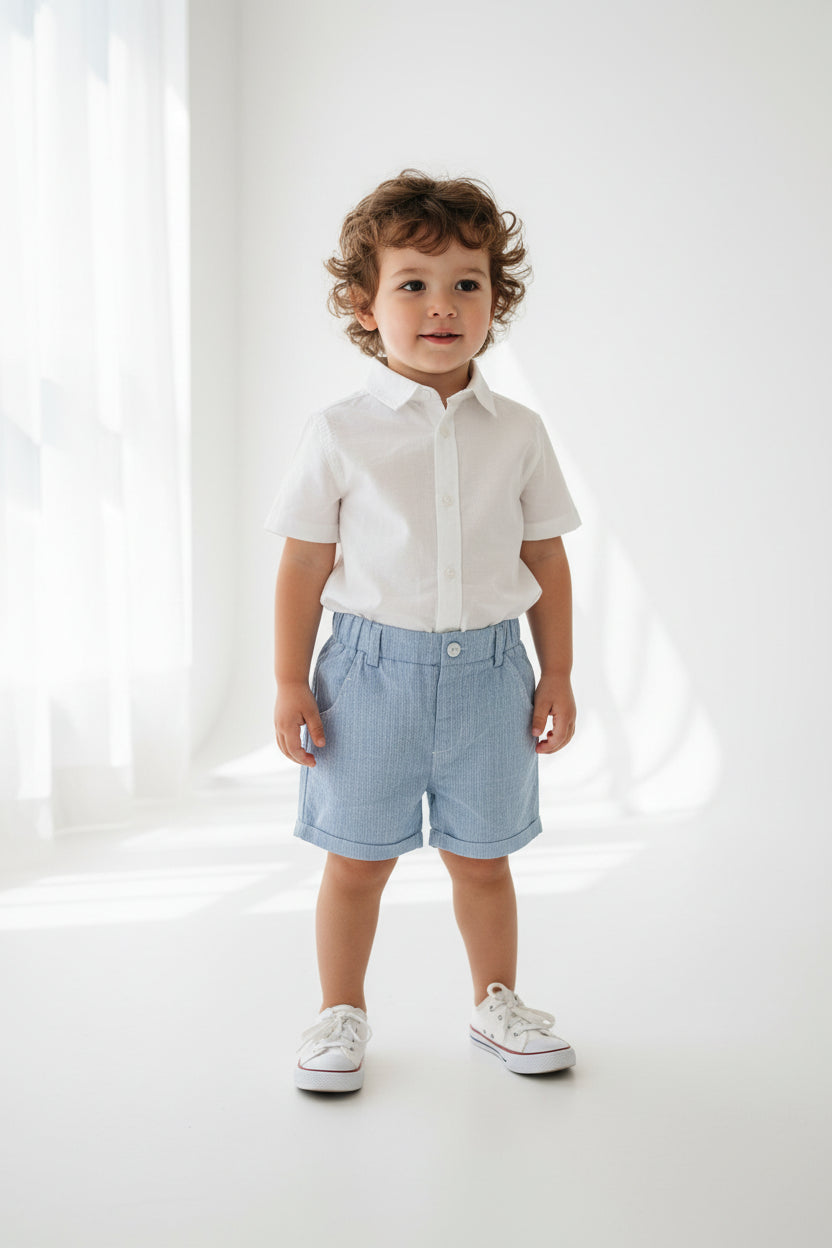 Luglio Pantaloncini Neonato Celeste