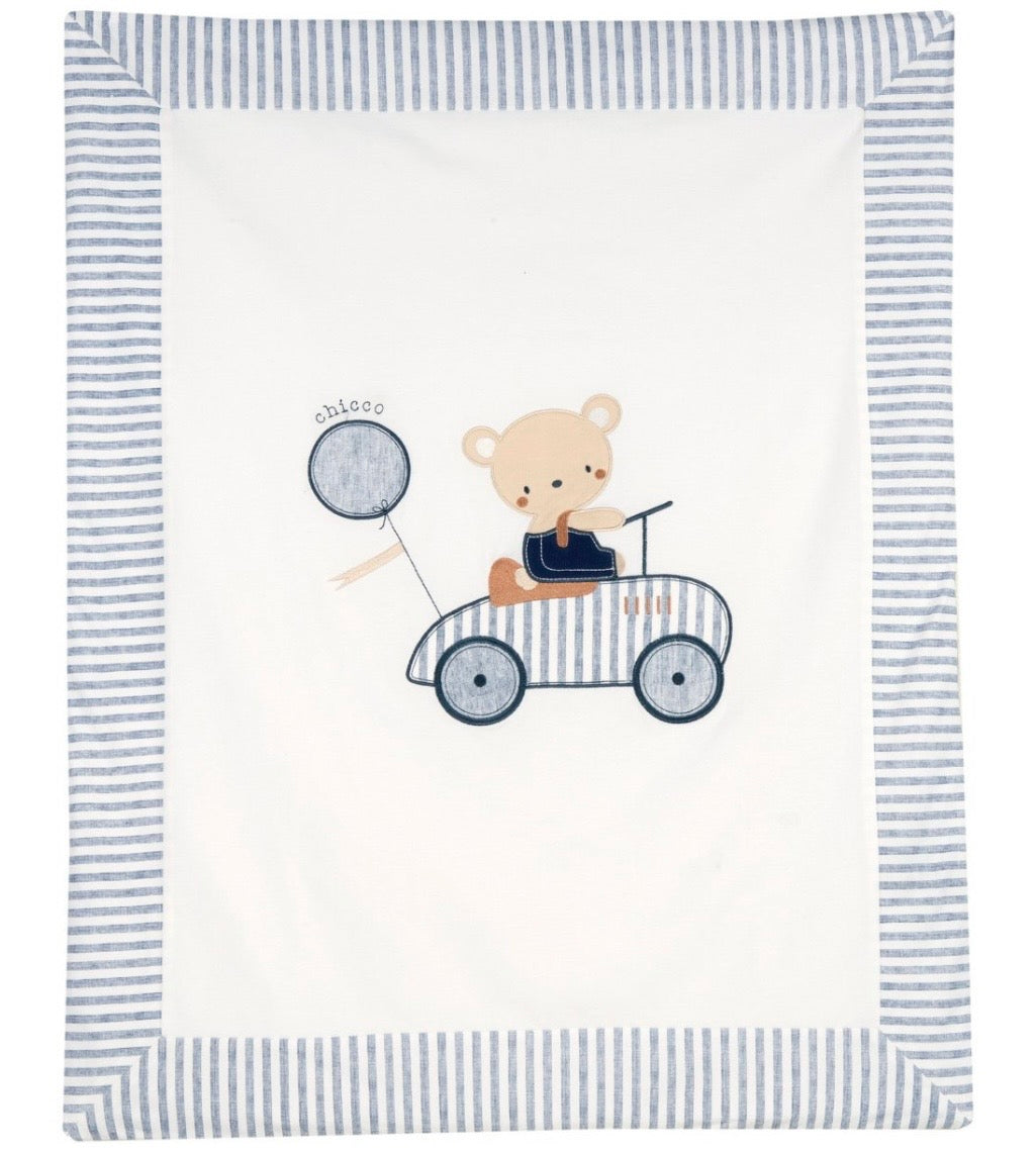 Coperta Neonato Chicco con Orsetto Morbida Copertina Culla 100x75cm