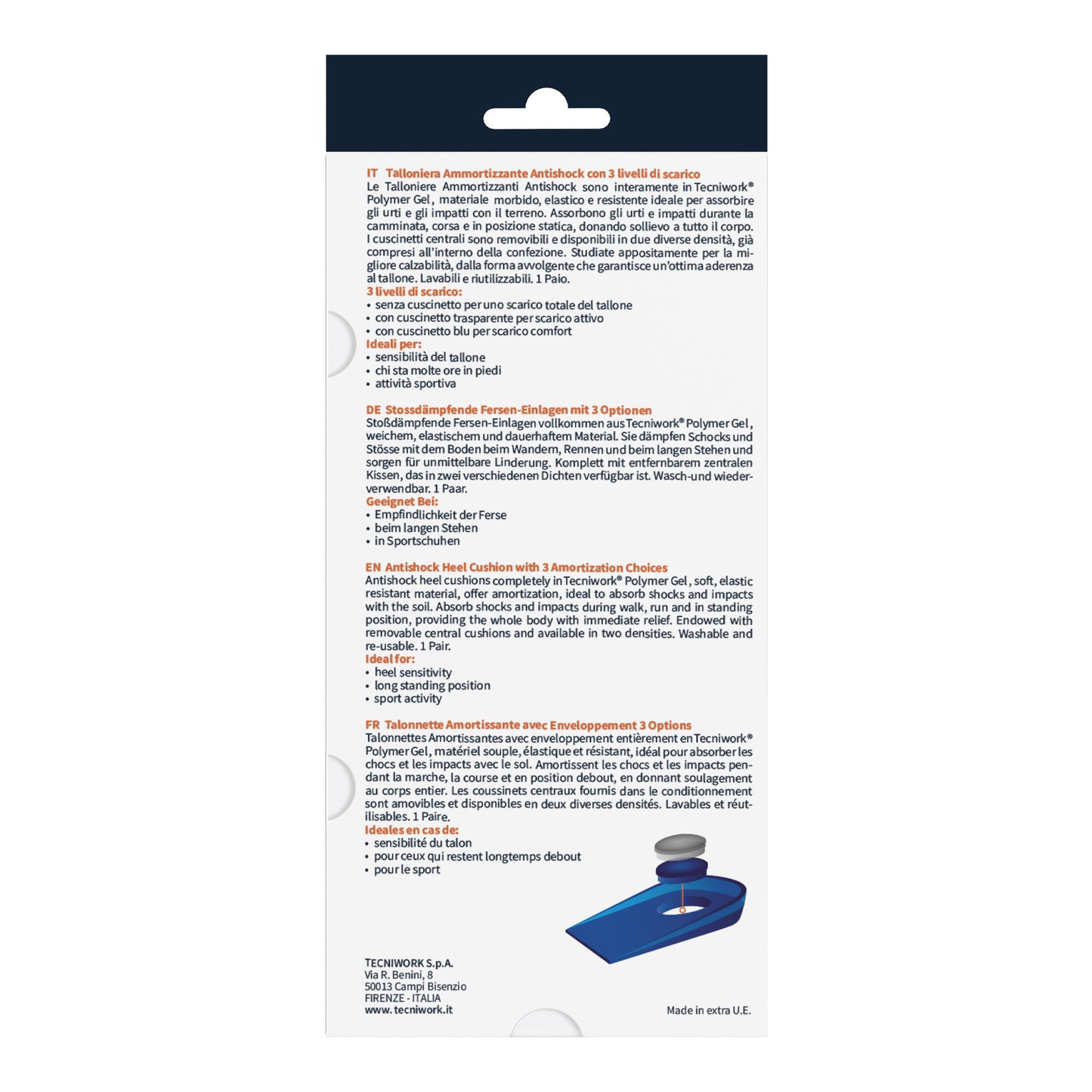 Tecniwork talloniera antishock per spina calcaneare