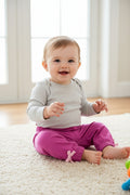 Pantaloni Chicco Fucsia con Fiocchi Rosa
