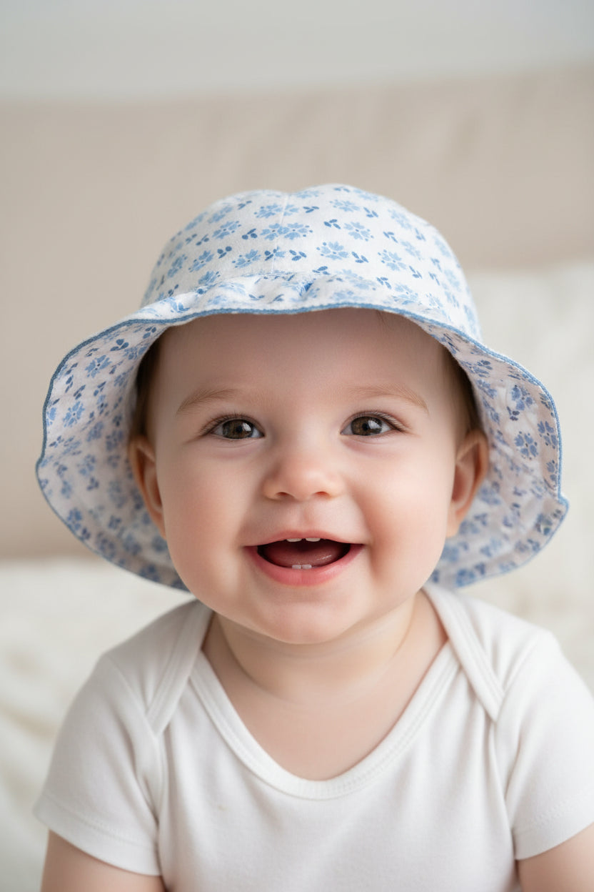 Chicco Cappello Bambina Reversibile Denim Floreale