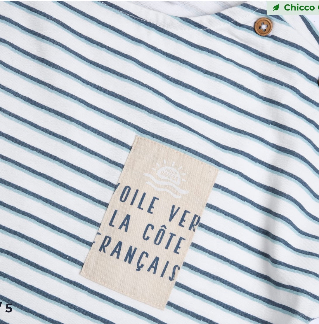 Maglietta mezza manica a righe