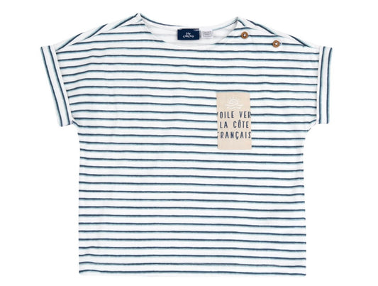 Maglietta mezza manica a righe