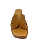 Novaflex Sandalo Incrociato Cuoio con tacco quadrato