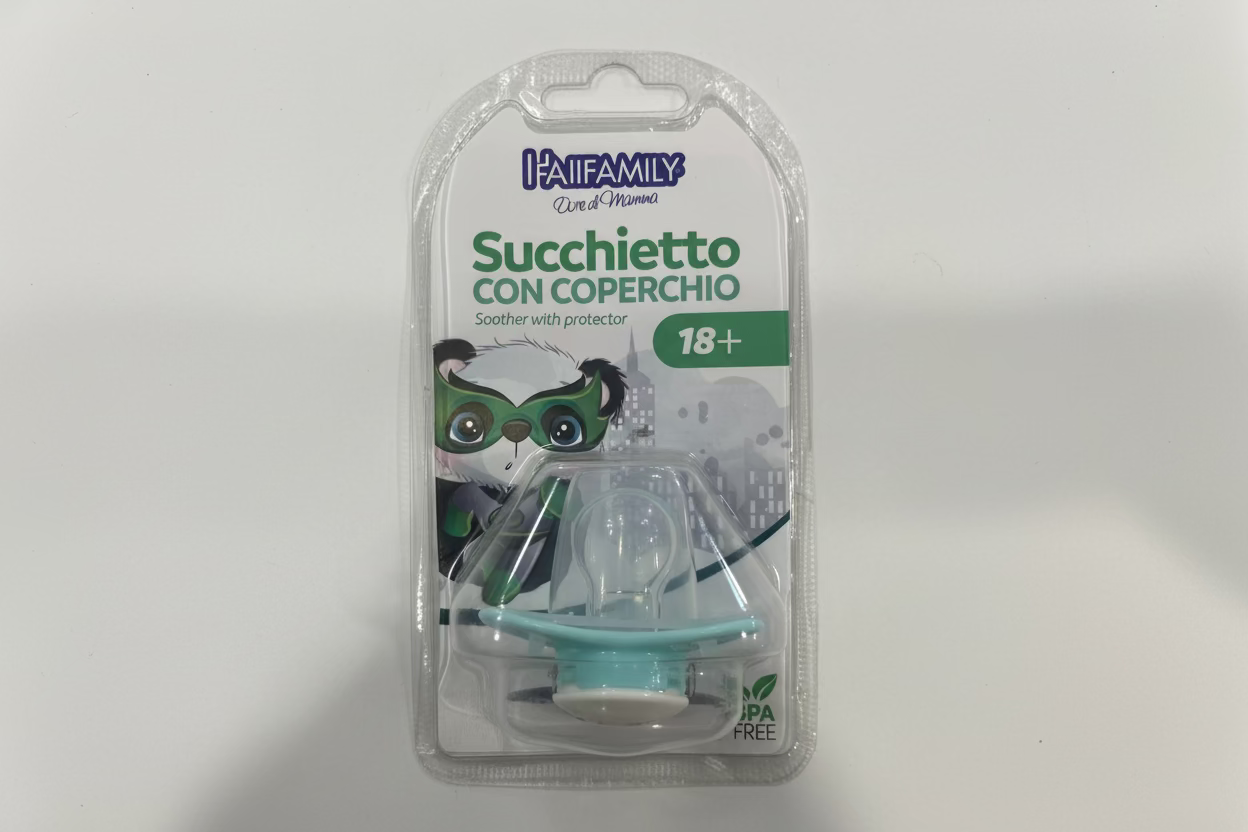 Unifamily Ciuccio in Silicone con Coperchio 18+ Mesi