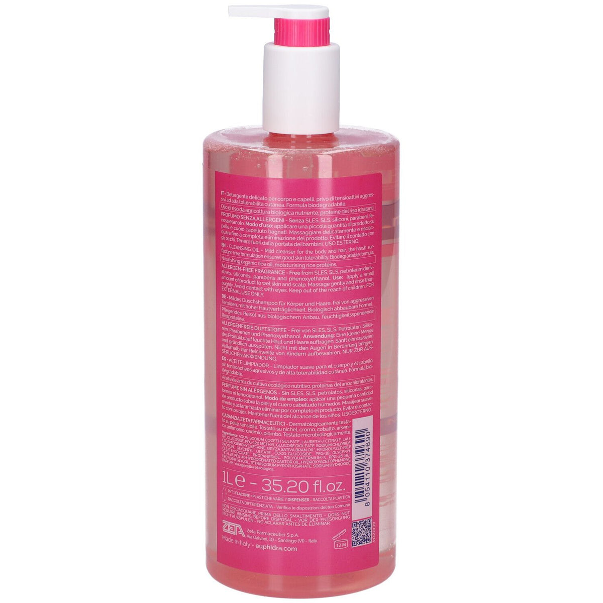 Euphidra Gel Detergente Delicato Corpo e Capelli