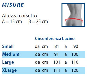 Camp Iperback Fascia elastica lombosacrale con rinforzi paravertebrali