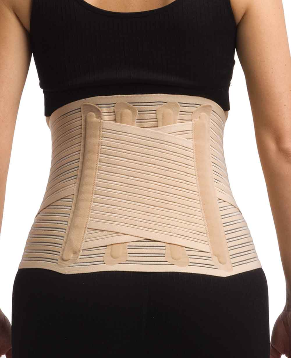 Camp Corsetto elastico lombosacrale con rinforzi paravertebrali e supporto lombare ad incrocio