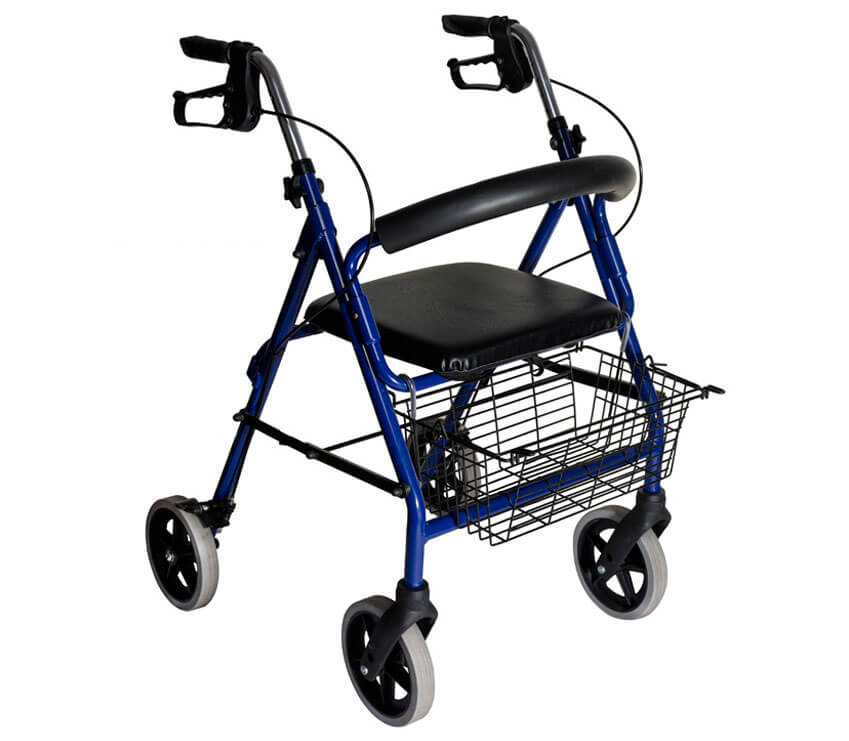 Rollator Pieghevole 4 Ruote Imbottito
