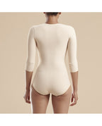 Marena Body addominale con reggiseno integrato e maniche a 3/4 con apertura frontale con ganci