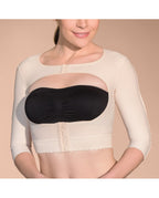 Marena Recovery Corpetto per Brachioplastica con Seno Scoperto e Manica 3/4
