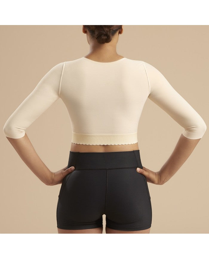 Marena Recovery Corpetto Compressivo per Liposuzione con Apertura Frontale e Maniche a 3/4 |