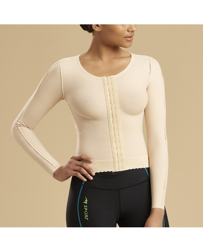 Marena Recovery Corpetto Compressivo Liposuzione Schiena Braccia e Addome con Maniche Lunghe