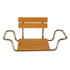 Termigea Sedile con Schienale in Legno per Vasca Regolabile - Portata 100kg