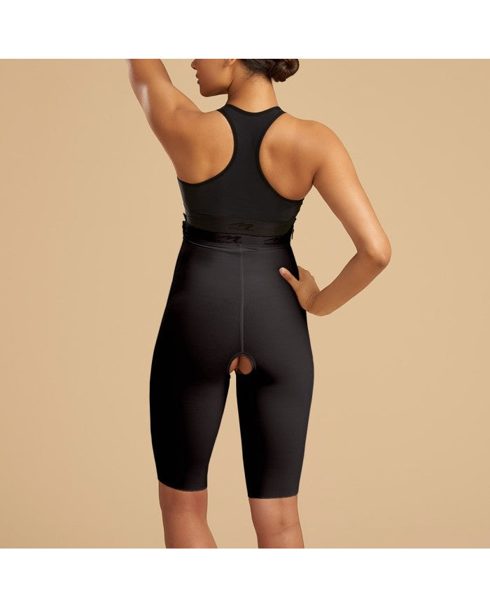Marena Body Guaina Compressiva Sottoseno fino al Ginocchio senza Bretelle con Aperture Laterali
