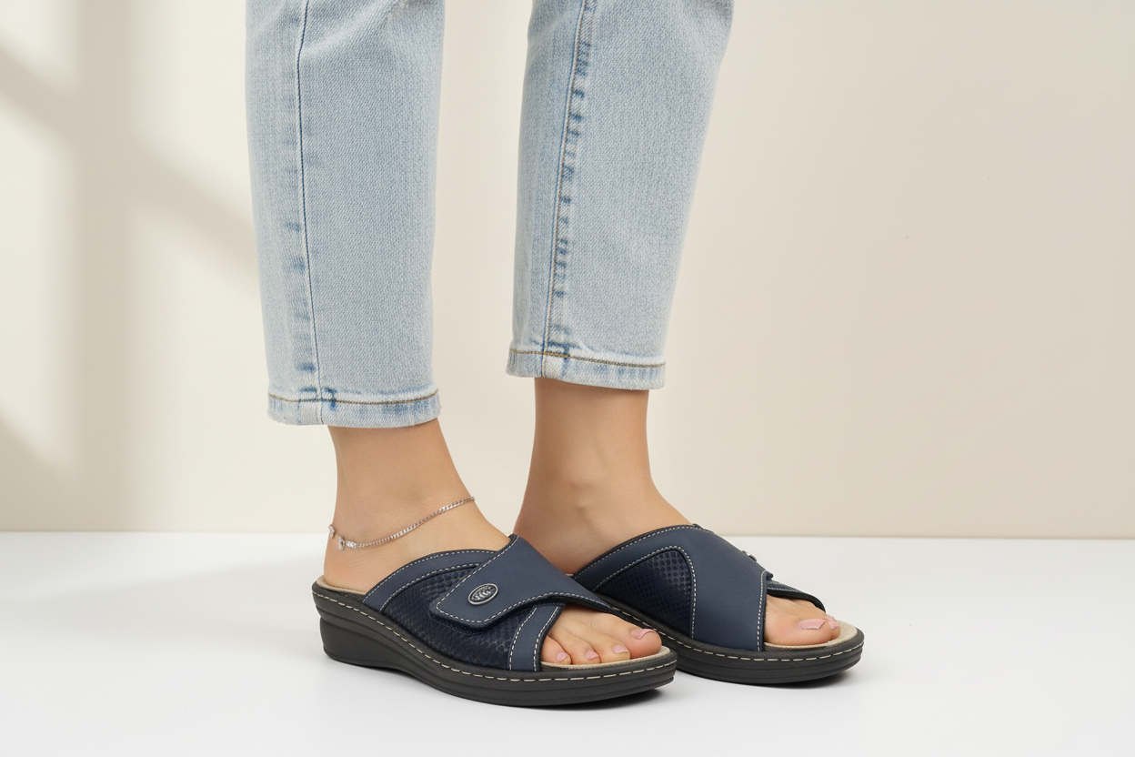 Itersan Pantofola Ortopedica Donna Blu Navy