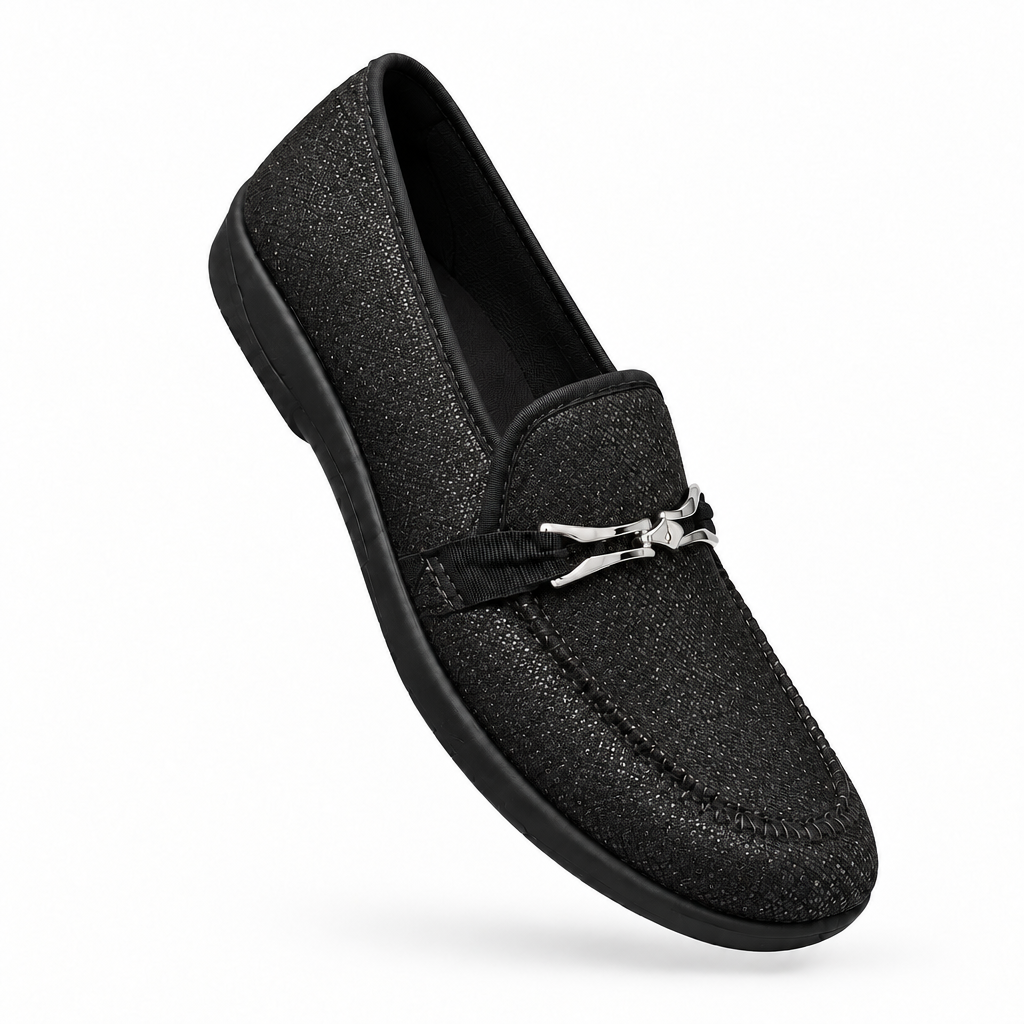 Mocassino da donna in pelle elasticizzato