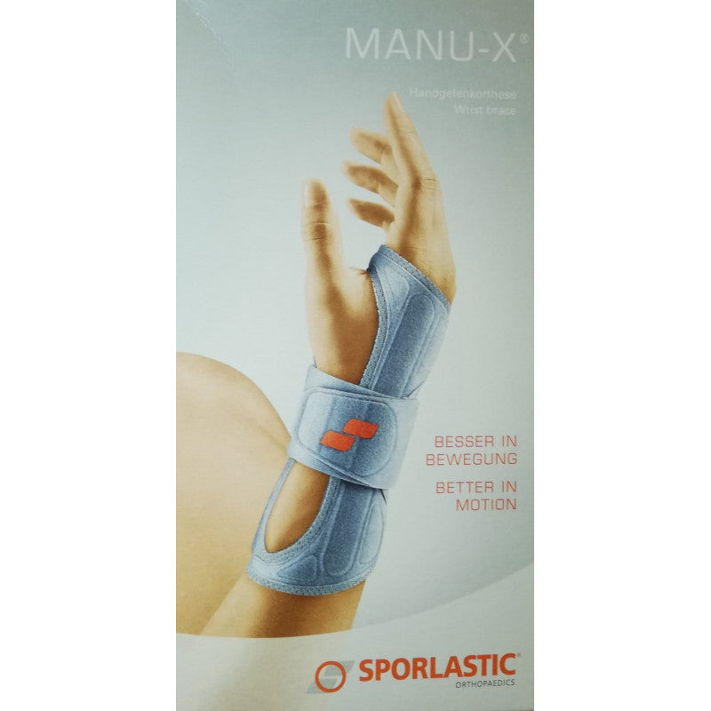 MANU-X 7642 Supporto per polso con di rinforzo palmare e dorsale